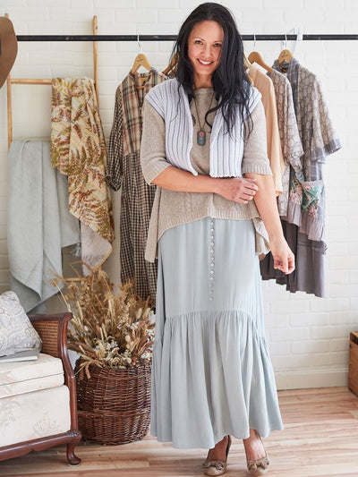 Burnette Skirt in Cloud by April Cornell