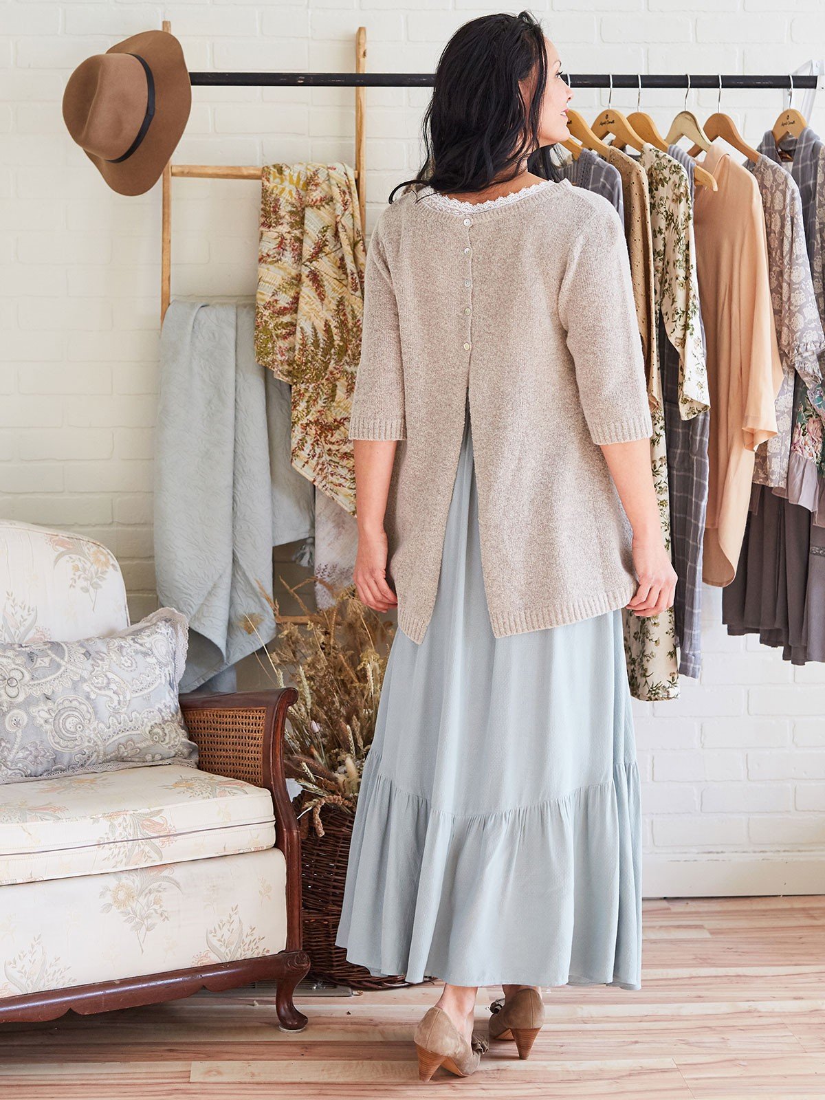 Burnette Skirt in Cloud by April Cornell
