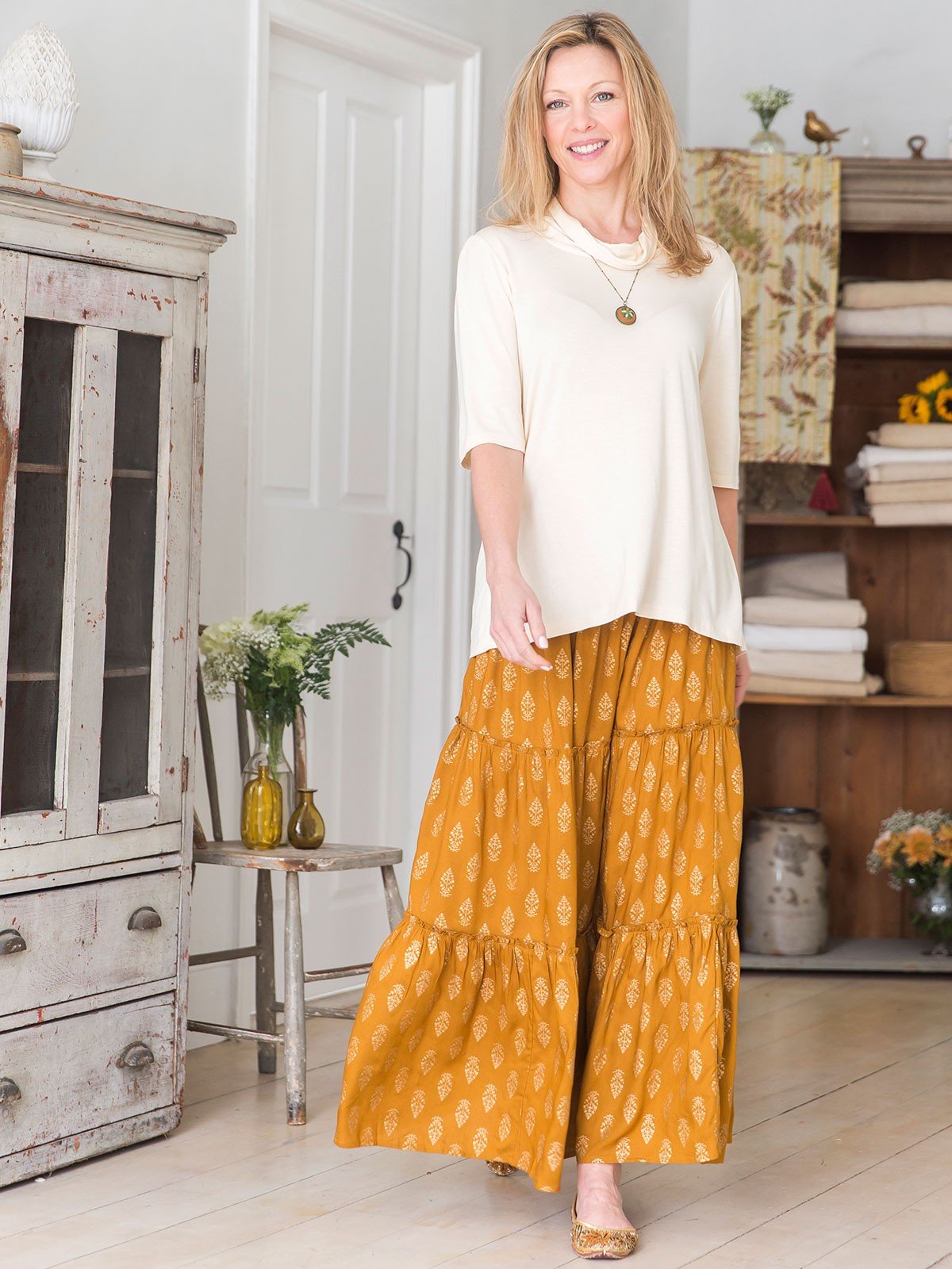 Sasha Skirt in Gold by April Cornell