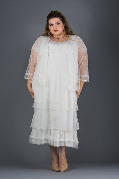 Plus Size Mary Darling Dress in Ivory by Nataya