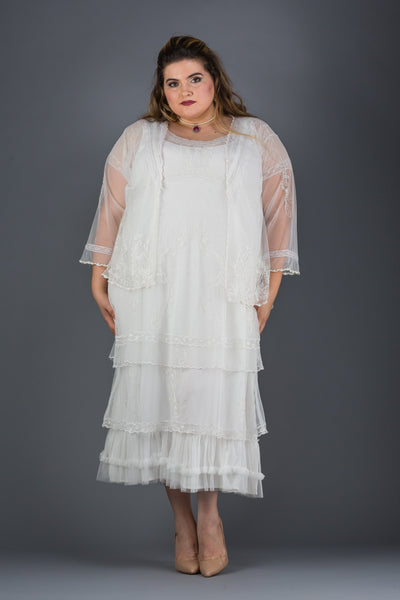 Plus Size Arrianna Dress in Ivory by Nataya