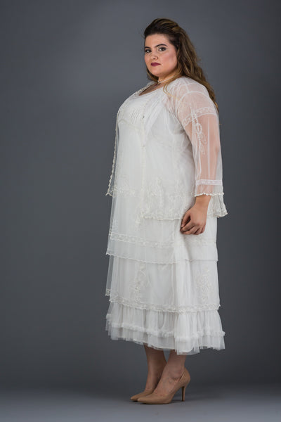 Plus Size Mary Darling Dress in Ivory by Nataya