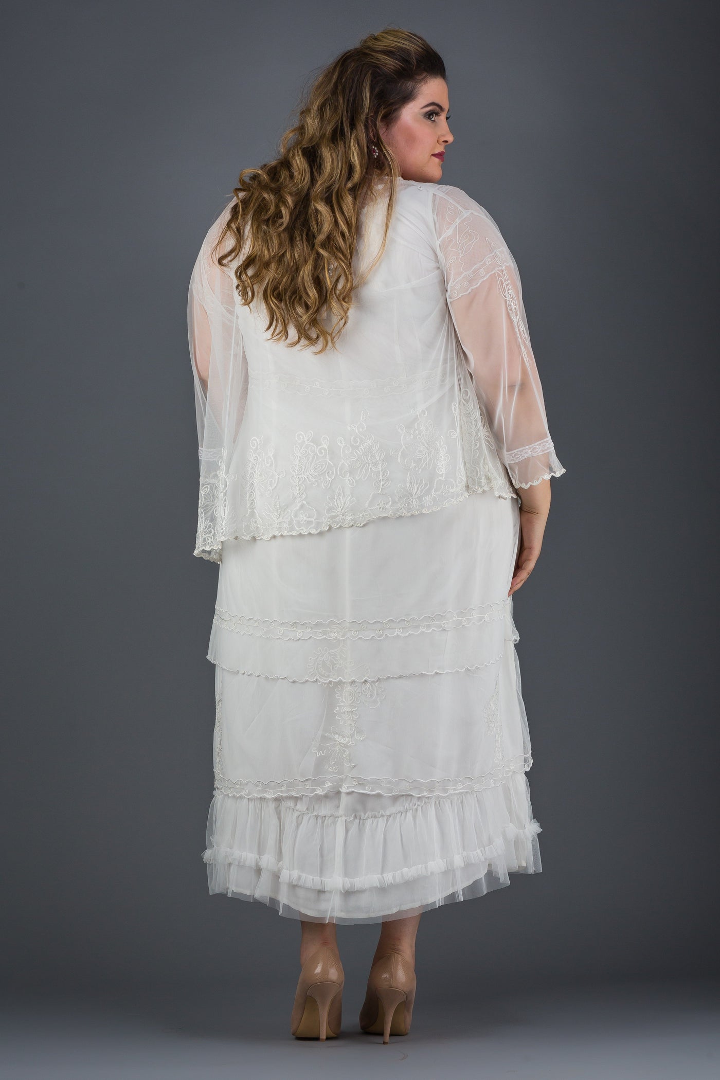 Plus Size Mary Darling Dress in Ivory by Nataya
