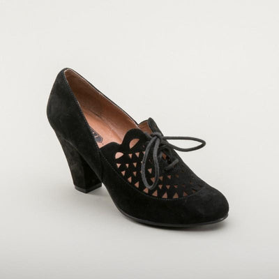 Alice Retro Cutout Oxfords in Black by Royal Vintage Shoes