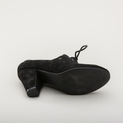 Alice Retro Cutout Oxfords in Black by Royal Vintage Shoes
