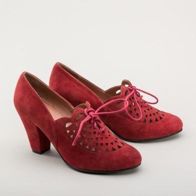 Alice Retro Cutout Oxfords in Carnelian by Royal Vintage Shoes