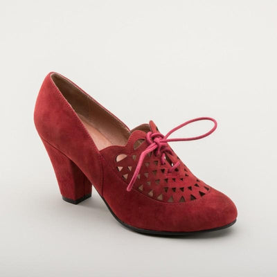 Alice Retro Cutout Oxfords in Carnelian by Royal Vintage Shoes