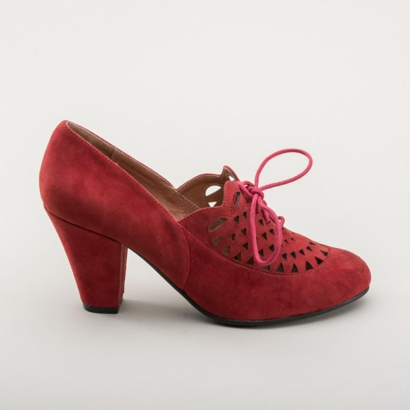 Alice Retro Cutout Oxfords in Carnelian by Royal Vintage Shoes