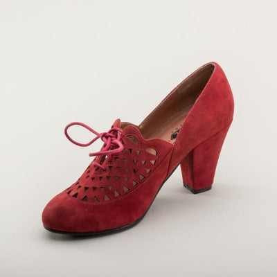Alice Retro Cutout Oxfords in Carnelian by Royal Vintage Shoes