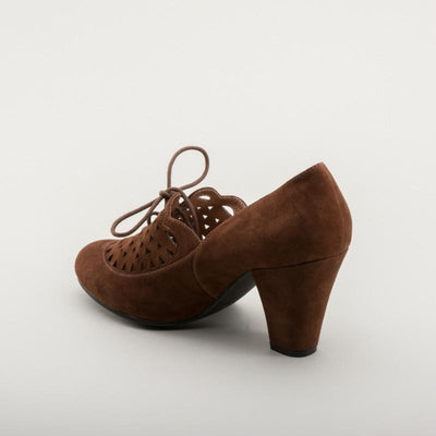 Alice Retro Cutout Oxfords in Nutmeg by Royal Vintage Shoes