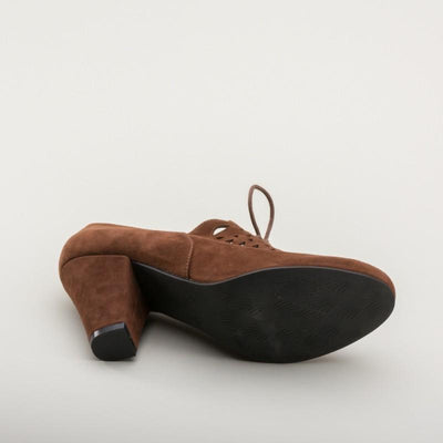 Alice Retro Cutout Oxfords in Nutmeg by Royal Vintage Shoes