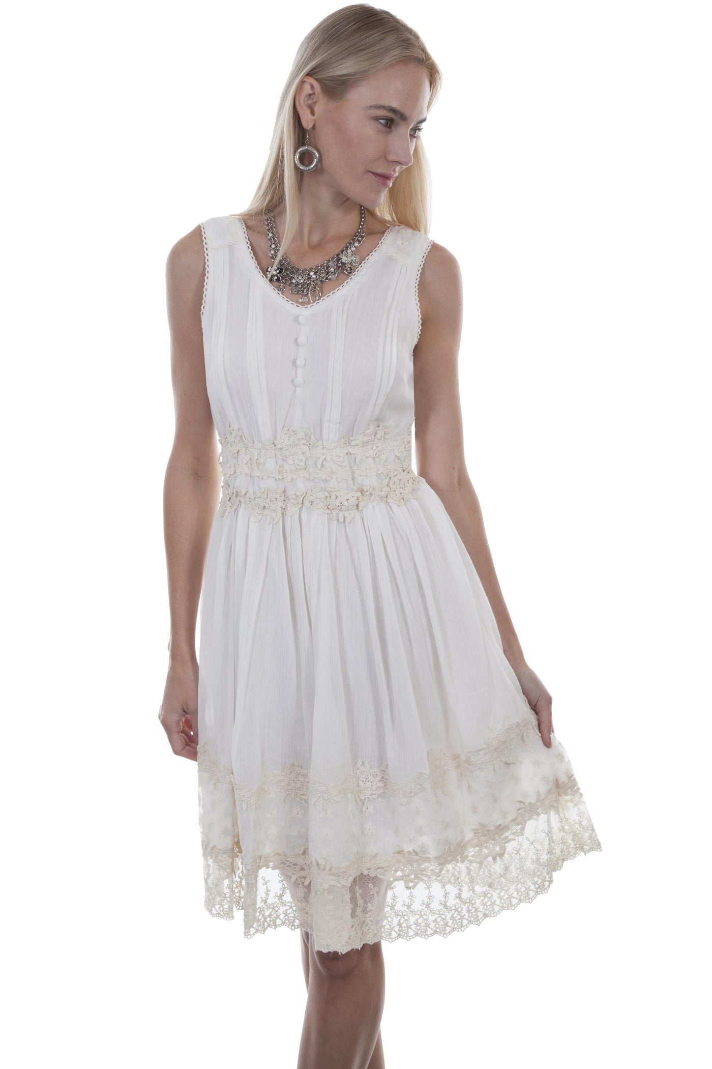 Capri Dress in White by Scully Leather