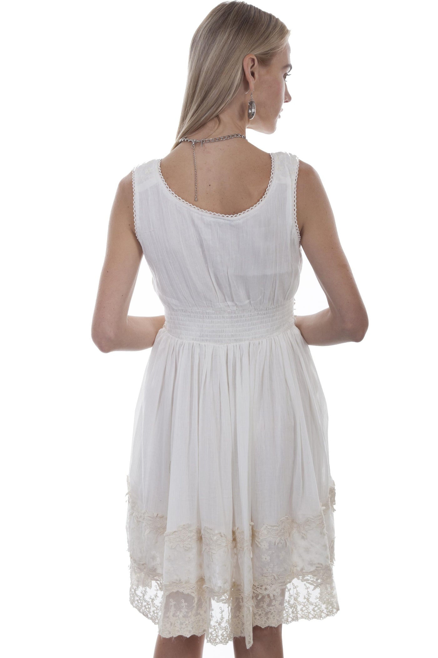 Capri Dress in White by Scully Leather
