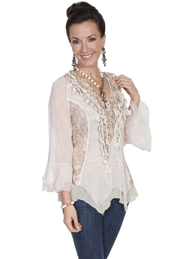 Cymbeline Blouse in Natural by Scully Leather