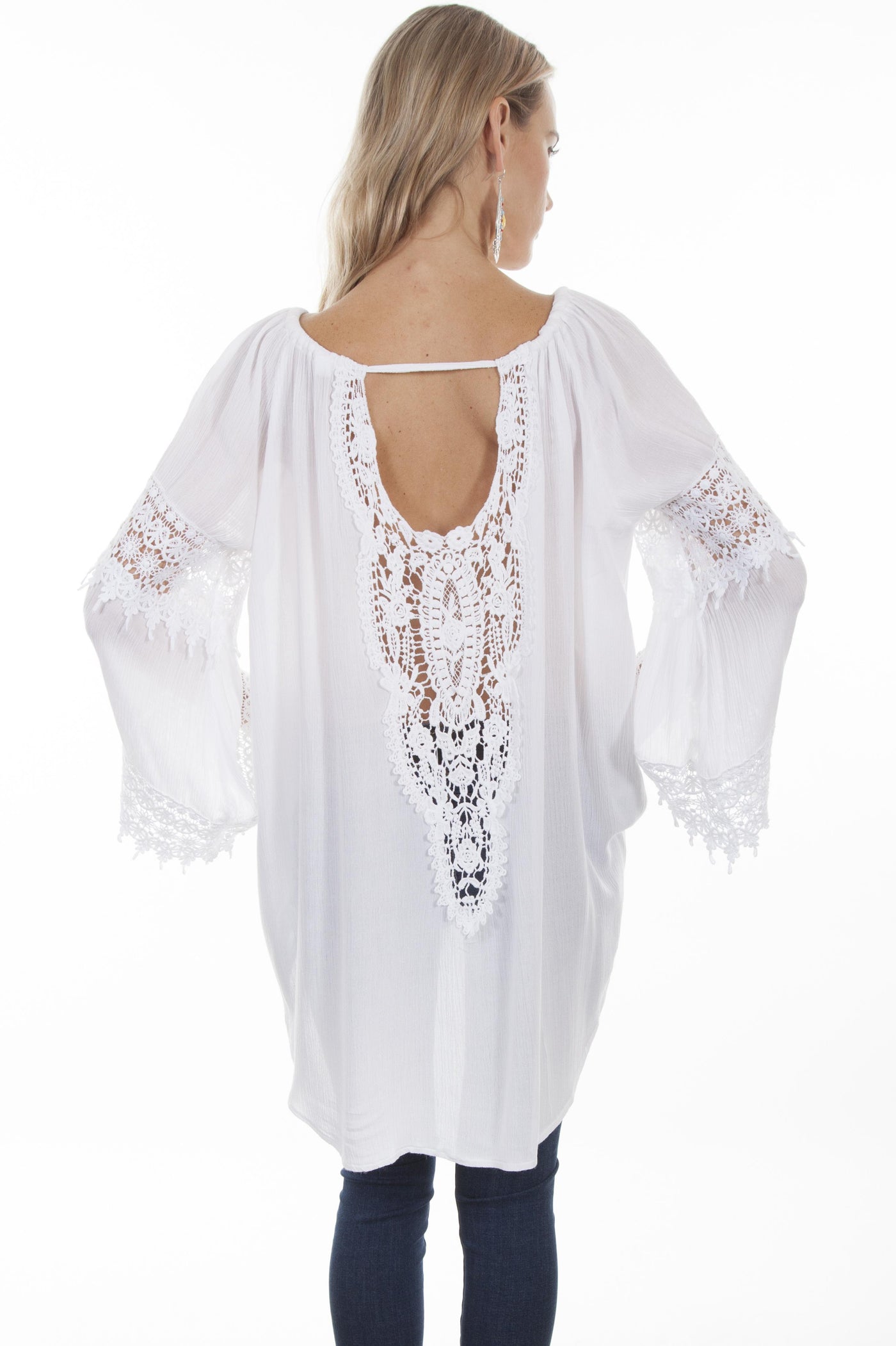Fleur Blouse in White by Scully Leather