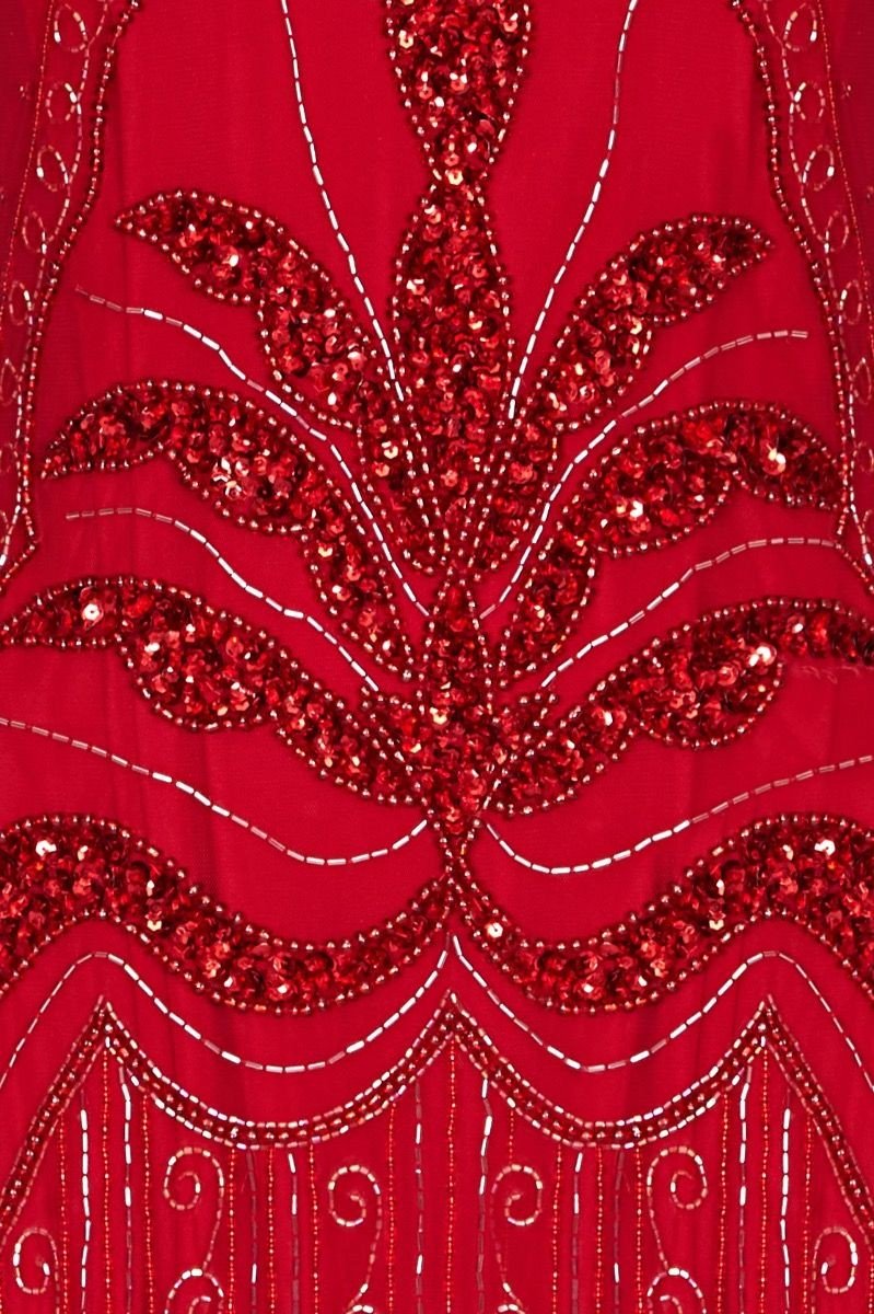 1920s Flapper Dress in Red