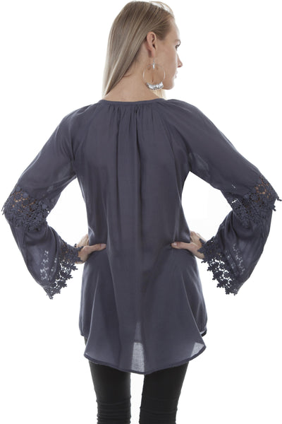 Lennox Blouse in Blue by Scully Leather