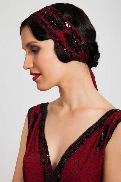 Rubia Headpiece in Red by Tilda Knopf