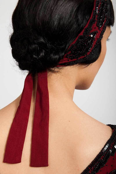 Rubia Headpiece in Red by Tilda Knopf