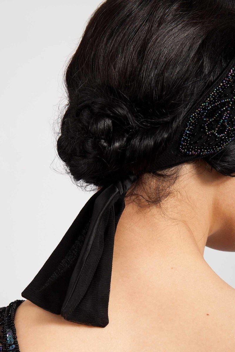 Amelia Hairpiece in Black by Tilda Knopf
