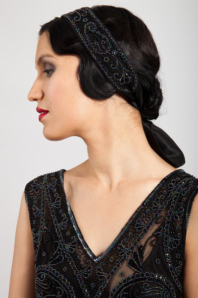Amelia Hairpiece in Black by Tilda Knopf