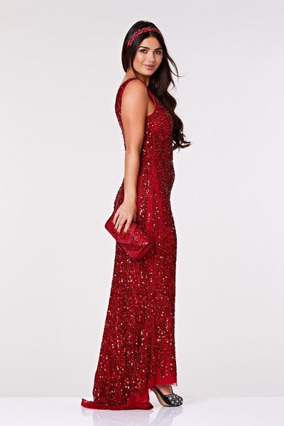 Romy Gatsby Style Gown in Red