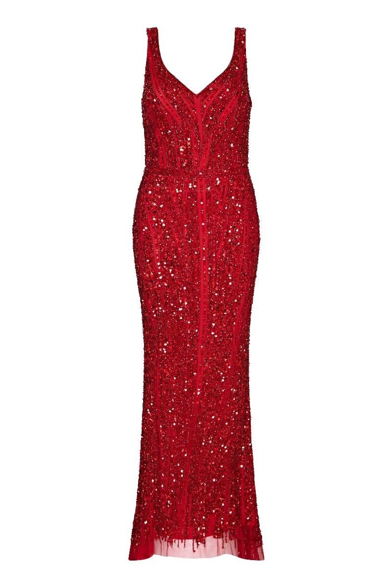 Romy Gatsby Style Gown in Red
