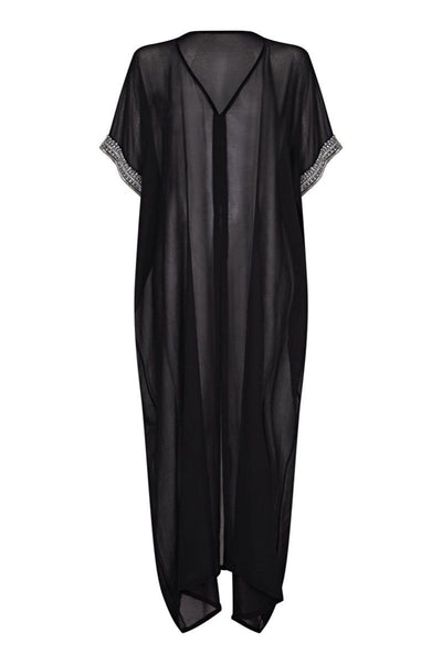 Apoline 1920s Style Kaftan in Black