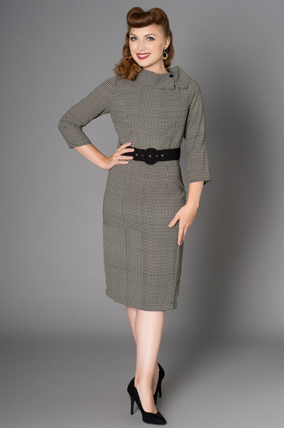 Kennedy Dress in Dog Tooth by Sheen Clothing