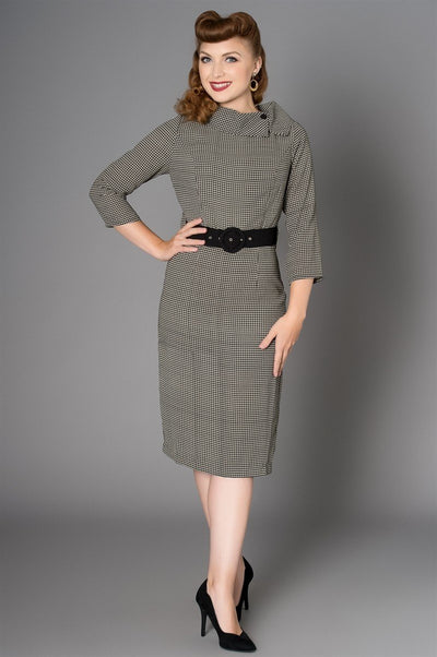 Kennedy Dress in Dog Tooth - SOLD OUT