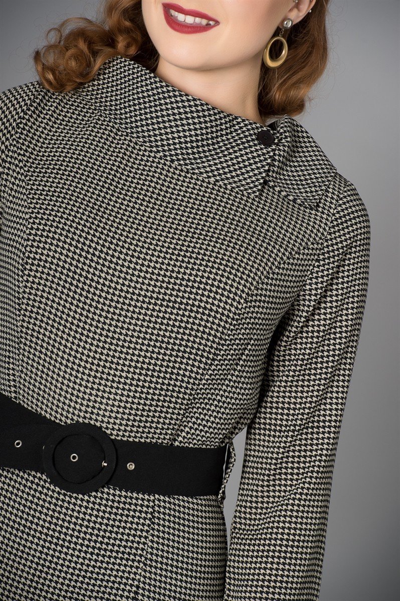 Kennedy Dress in Dog Tooth by Sheen Clothing
