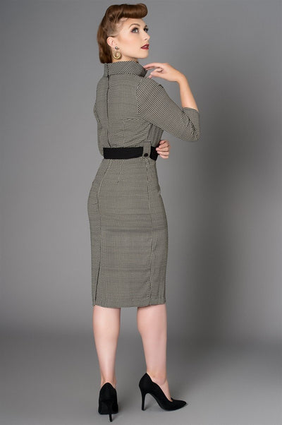 Kennedy Dress in Dog Tooth by Sheen Clothing