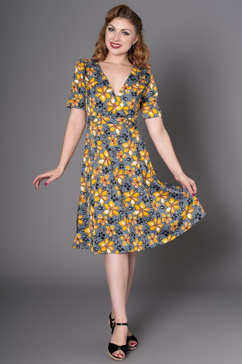 Magnolia Dress in Grey by Sheen Clothing