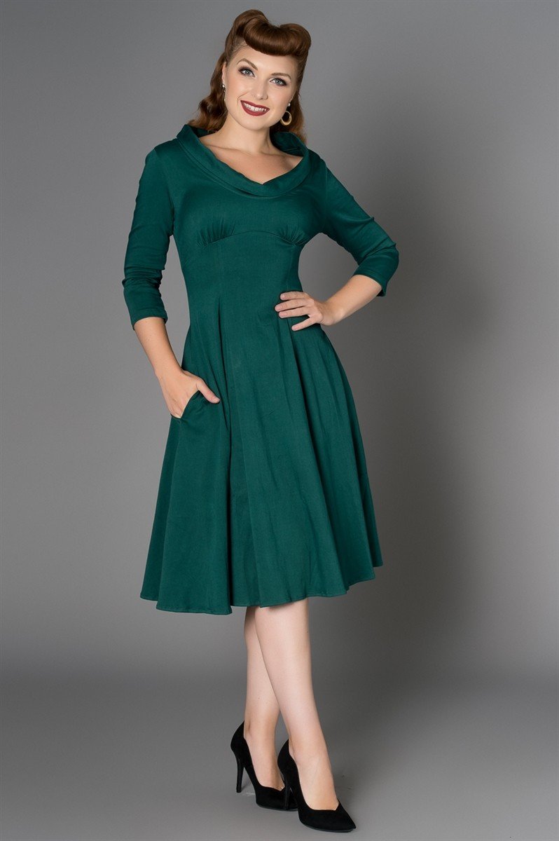 The Dandridge Dress in Green by Sheen Clothing