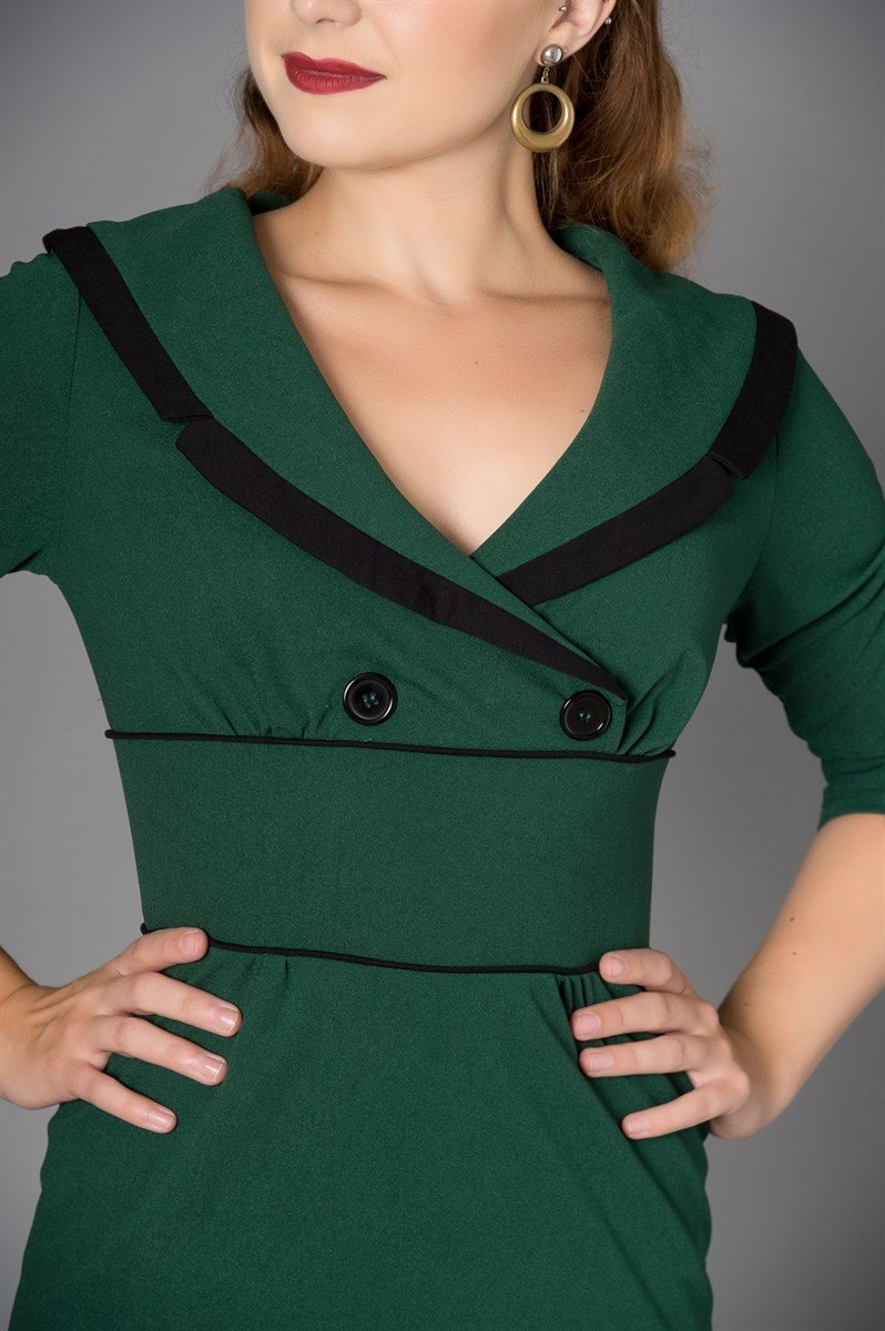 Bettie Dress in Green  - SOLD OUT