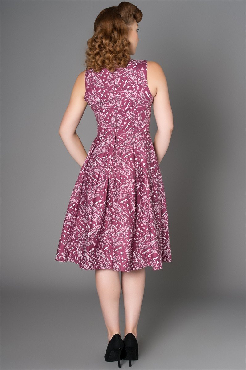 Birdie Dress in Burgundy by Sheen Clothing