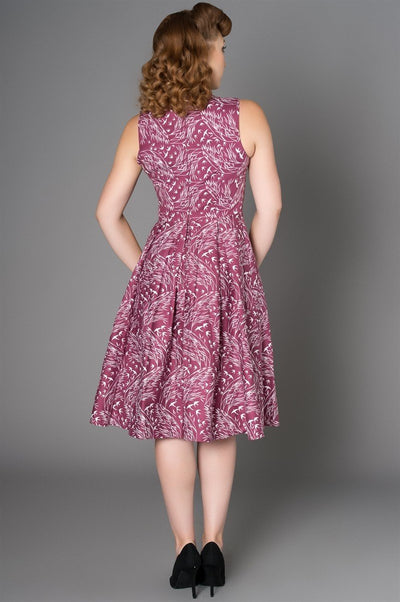 Birdie Dress in Burgundy by Sheen Clothing