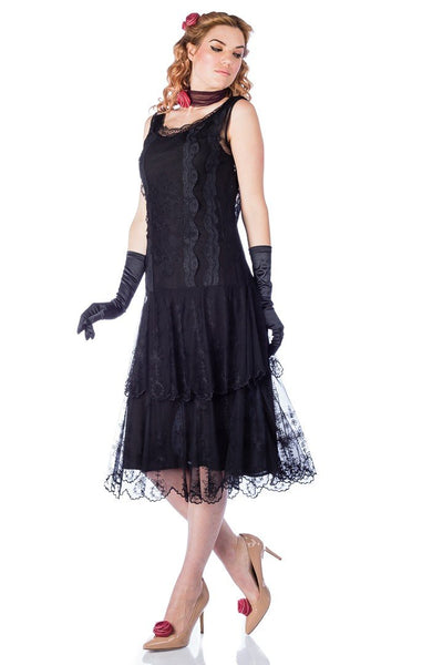 Age of Love Eva 1920s Flapper Style Dress in Black by Nataya