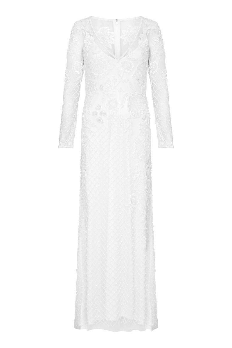 Parma 1920s Inspired Gown in White