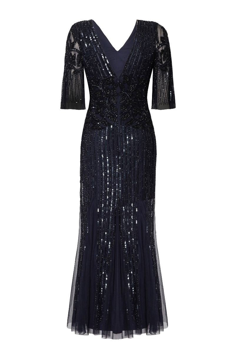 Galina Gown in Navy – WardrobeShop