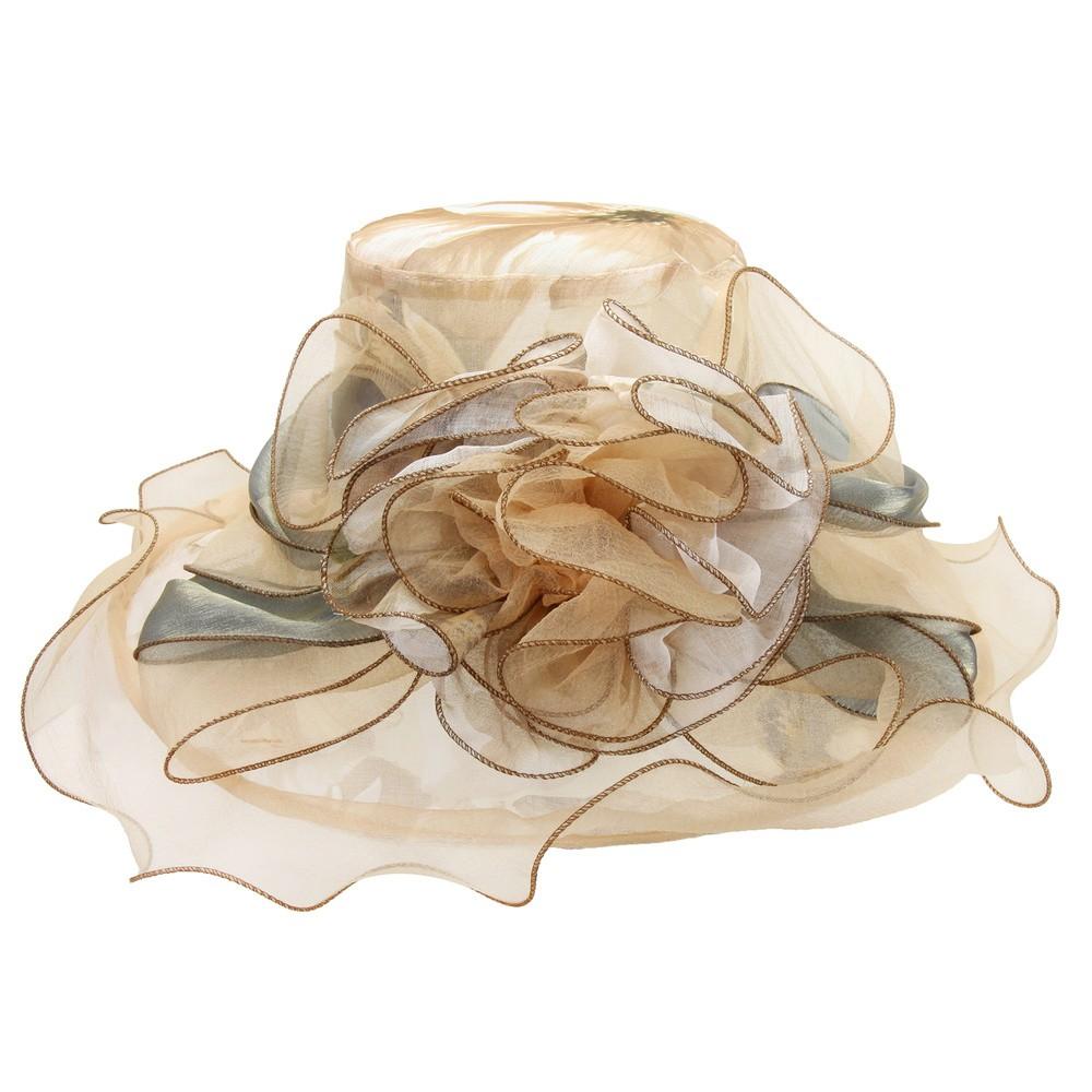 Edwardian Style Floppy Hat in Beige