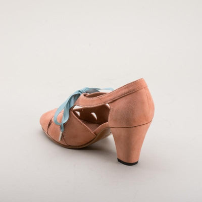 Cora 1940s Sandals in Coral by Royal Vintage Shoes