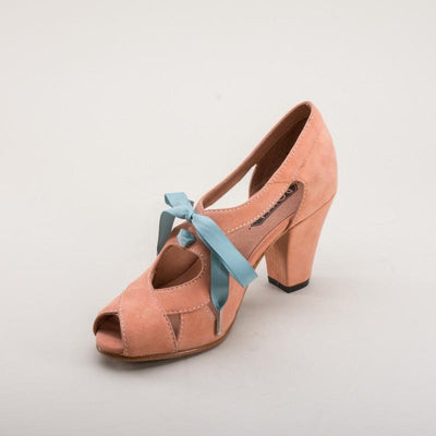 Cora 1940s Sandals in Coral by Royal Vintage Shoes