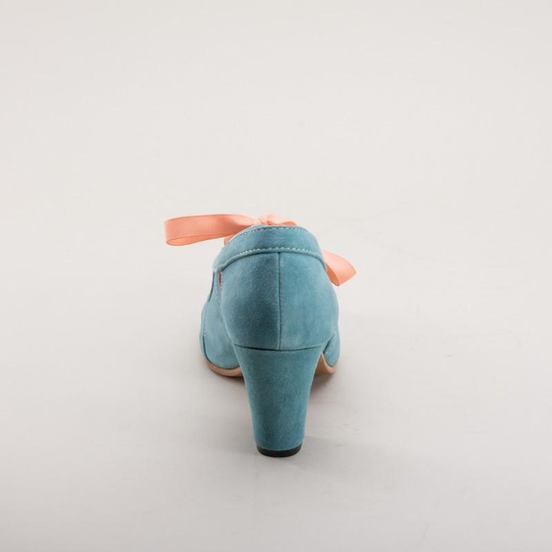 Cora 1940s Sandals in Teal by Royal Vintage Shoes