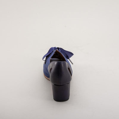 Daphne Retro Wedge Sandals in Navy by Royal Vintage Shoes