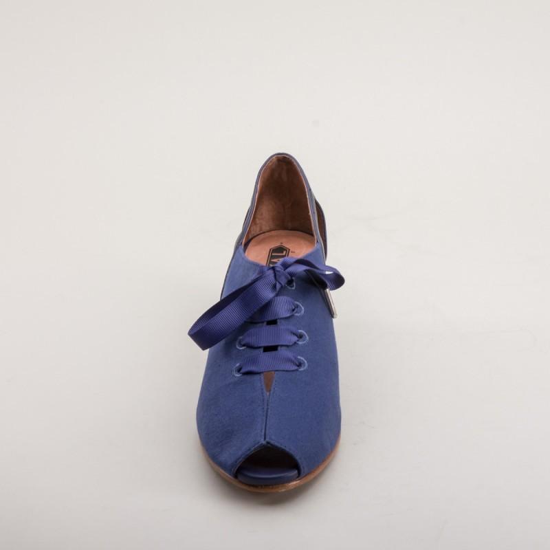 Daphne Retro Wedge Sandals in Navy by Royal Vintage Shoes