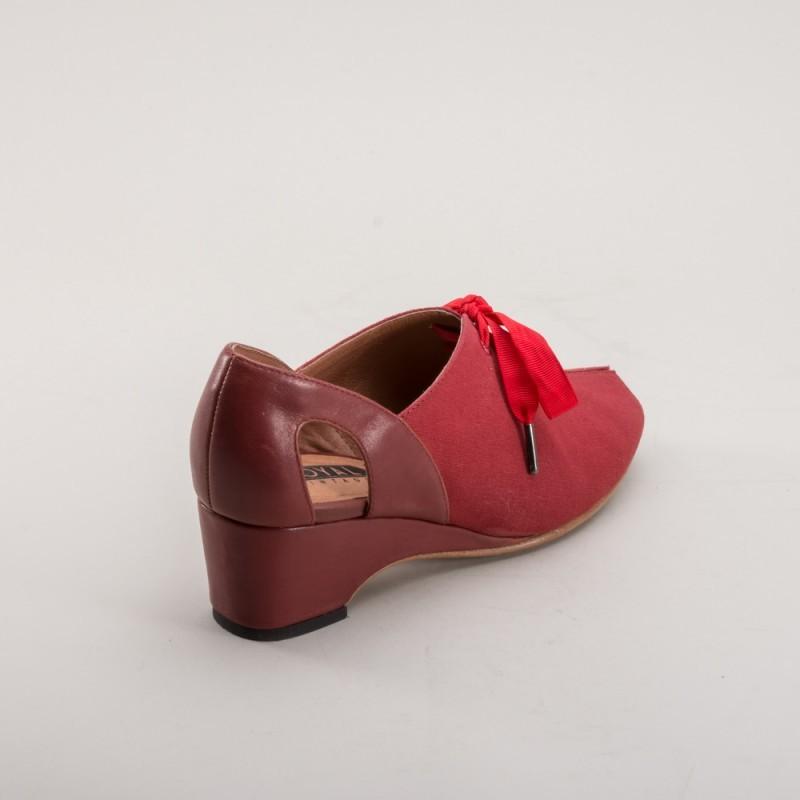 Daphne Retro Wedge Sandals in Red by Royal Vintage Shoes
