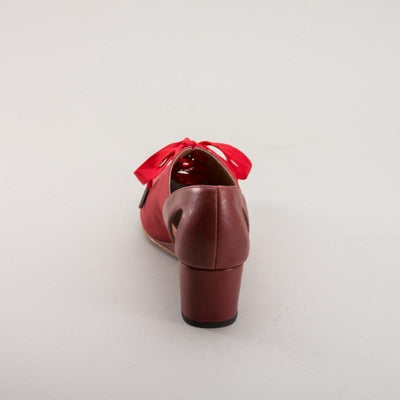 Daphne Retro Wedge Sandals in Red by Royal Vintage Shoes
