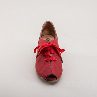 Daphne Retro Wedge Sandals in Red by Royal Vintage Shoes