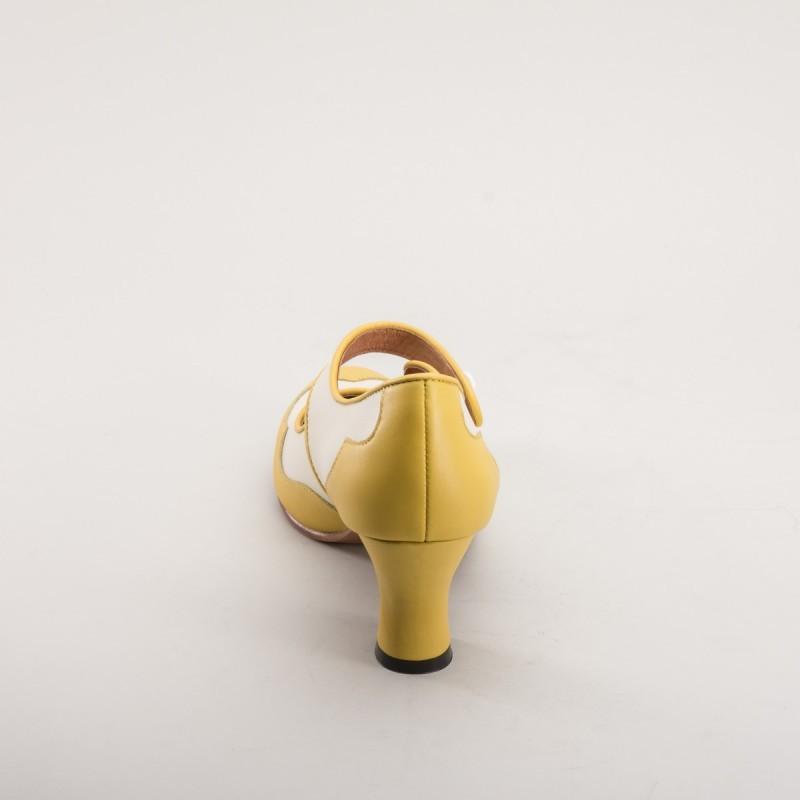 Lillian Retro Shoes in Yellow by Royal Vintage Shoes